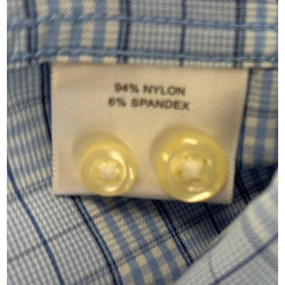 Peter Millar Shirt Mens XL Blue Plaid Summer Comfort Performance Long Sleeve - Picture 9 of 9